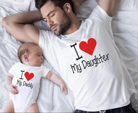 Father  T-shirt Parent-child Top Short Sleeve