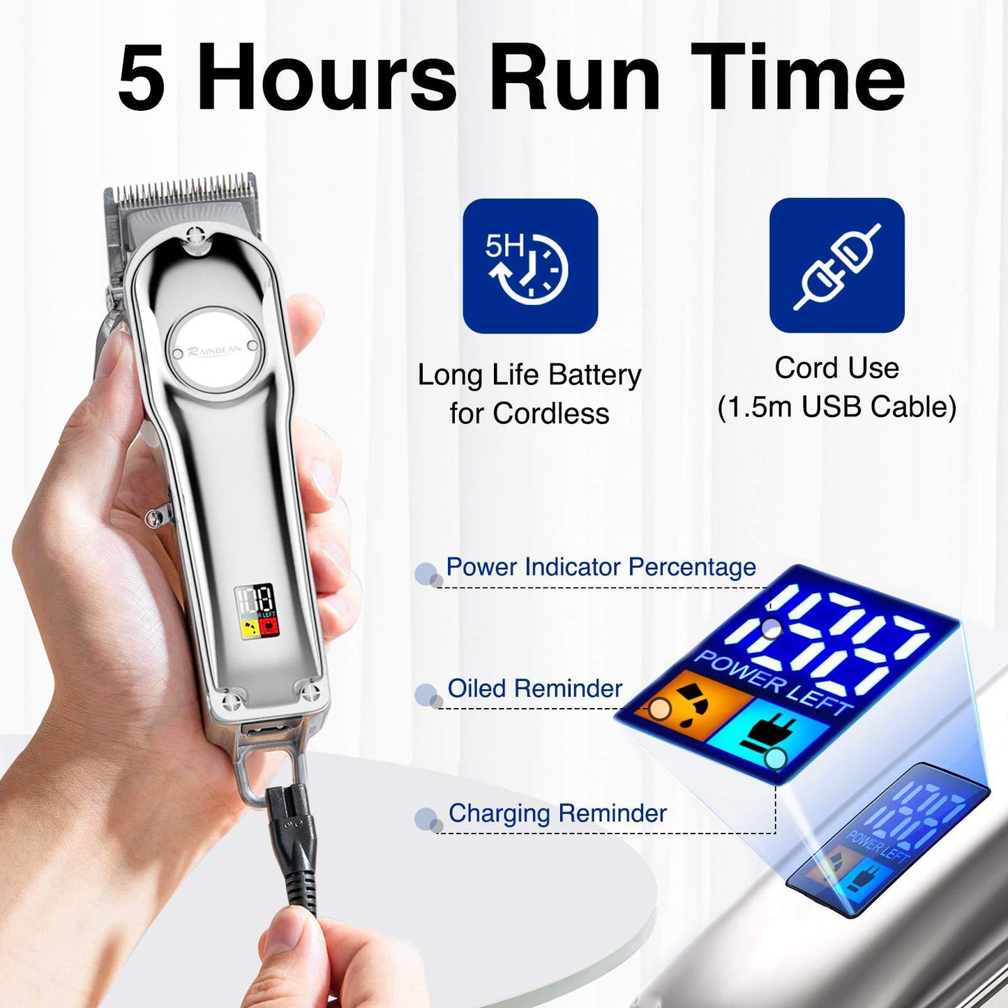 Men Hair Trimmer 3 in 1 (Waterproof )